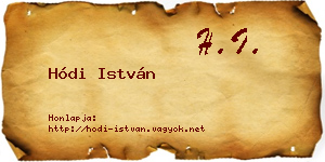 Hódi István névjegykártya