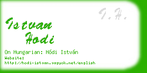 istvan hodi business card