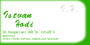 istvan hodi business card